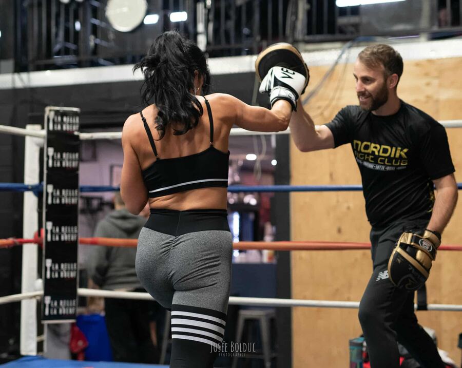 Jérôme Arnould en séance de coaching privé de boxe à Québec